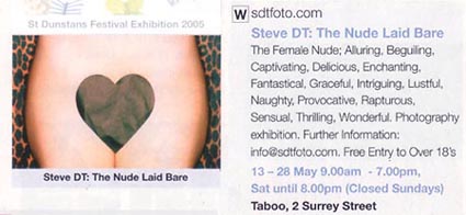 Fringe Brochure details featuring 'Nude with Heart'